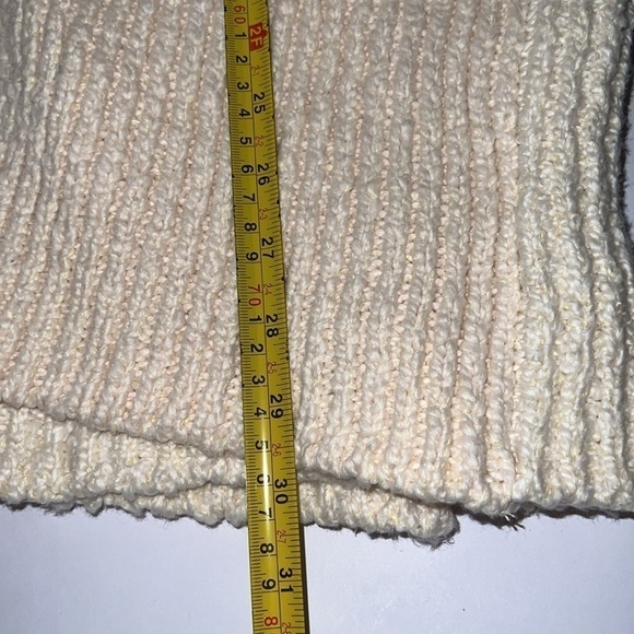 NWOT Free People - Cable Stitch Cardigan Button Front Cream Pockets  Size Small - Picture 11 of 13